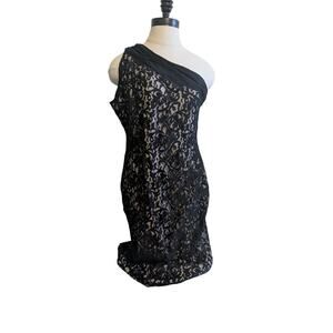 the limited one shoulder lace mini cocktail dress‎ size 8